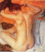 Edgar Degas Woman Combing her Hair_d oil